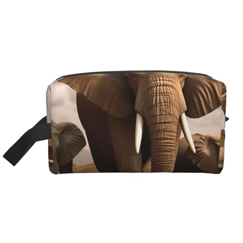Kulturbeutel für Damen und Herren, Reise-Make-up-Tasche, Make-up-Organizer, Kosmetiktasche, Herbsthintergrund mit Hunden, hängende Kulturbeutel, Rasiertasche mit großer Kapazität für Reisen, von VducK