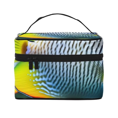 Make-up-Tasche, Reise-Kosmetiktasche, groß, tragbar, Kulturbeutel für Damen, tropische Fische, Kulturbeutel, Tropische Fische, Einheitsgröße, Kosmetiktasche von VducK