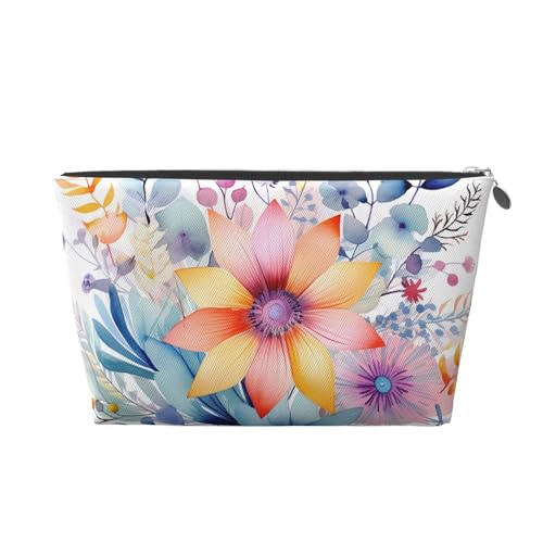 Reise-Kulturbeutel für Damen und Herren, Aquarell-Blumen-Design, Make-up-Tasche, großes Fassungsvermögen, Kosmetiktasche, wasserabweisend, Kosmetiktasche, silber, Einheitsgröße, Kosmetiktasche Reise-Kulturbeutel für Damen und Herren, Aquarell-Blumen-Design, Make-up-Tasche, großes Fassungsvermögen, Kosmetiktasche, wasserabweisend, Kosmetiktasche, silber, Einheitsgröße, Kosmetiktasche von VducK