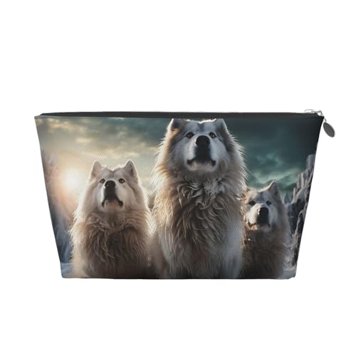 Reise-Kulturbeutel für Damen und Herren, Wolfstamm, Make-up-Tasche, große Kapazität, Kosmetiktasche, wasserabweisend, Kosmetiktasche, silber, Einheitsgröße, Kosmetiktasche Reise-Kulturbeutel für Damen und Herren, Wolfstamm, Make-up-Tasche, große Kapazität, Kosmetiktasche, wasserabweisend, Kosmetiktasche, silber, Einheitsgröße, Kosmetiktasche von VducK
