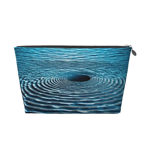 Reise-Kulturbeutel für Damen und Herren, rundes Wellenmuster, Make-up-Tasche, große Kapazität, Kosmetiktasche, wasserabweisend, Kosmetiktasche, silber, Einheitsgröße, Kosmetiktasche Reise-Kulturbeutel für Damen und Herren, rundes Wellenmuster, Make-up-Tasche, große Kapazität, Kosmetiktasche, wasserabweisend, Kosmetiktasche, silber, Einheitsgröße, Kosmetiktasche von VducK