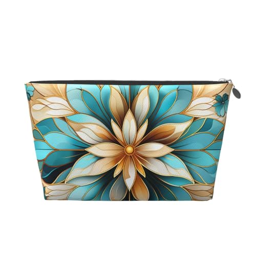 Reise-Kulturbeutel für Damen und Herren, türkisfarbenes Muster, Make-up-Tasche, große Kapazität, Kosmetiktasche, wasserabweisend, Kosmetiktasche, silber, Einheitsgröße, Kosmetiktasche Reise-Kulturbeutel für Damen und Herren, türkisfarbenes Muster, Make-up-Tasche, große Kapazität, Kosmetiktasche, wasserabweisend, Kosmetiktasche, silber, Einheitsgröße, Kosmetiktasche von VducK