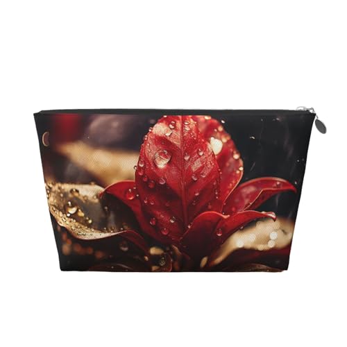Reise-Kulturbeutel für Damen und Herren, wachsende rote Blätter, Make-up-Tasche, große Kapazität, Kosmetiktasche, wasserabweisend, Kosmetiktasche, silber, Einheitsgröße, Kosmetiktasche Reise-Kulturbeutel für Damen und Herren, wachsende rote Blätter, Make-up-Tasche, große Kapazität, Kosmetiktasche, wasserabweisend, Kosmetiktasche, silber, Einheitsgröße, Kosmetiktasche von VducK