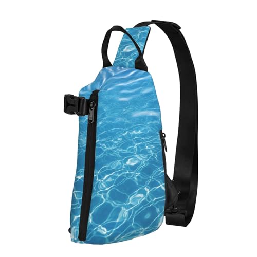 Schultertasche für Damen und Herren, Wassermelonen-Brusttasche, Reisetasche, leicht, lässig, Tagesrucksack, Wasseroberfläche, Einheitsgröße von VducK