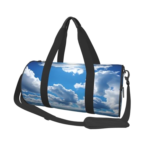 Sporttasche, Reisetasche, für Damen und Herren, Rakete, Raumschiff, Sporttaschen, Schwimmen, Fußball, Basketball, Tennis, Blauer Himmel und weiße Wolke, Einheitsgröße, Reisetasche von VducK