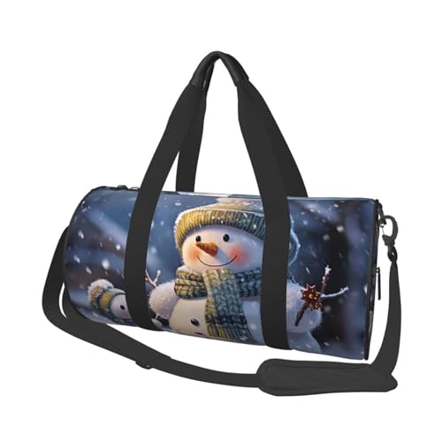 Turnbeutel, Reisetasche, Damen, Herren, Hund, Fasan, Sporttasche, Schwimmen, Fußball, Basketball, Tennis, Winter-Schneemann, Einheitsgröße, Reisetasche von VducK