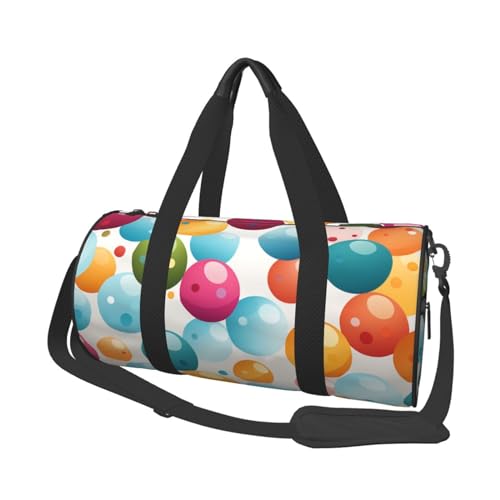 Turnbeutel, Reisetasche, Damen, Herren, Regenbogenstreifen, Sporttasche, Schwimmen, Fußball, Basketball, Tennis, Regenbogen-Punkte, Einheitsgröße, Reisetasche von VducK