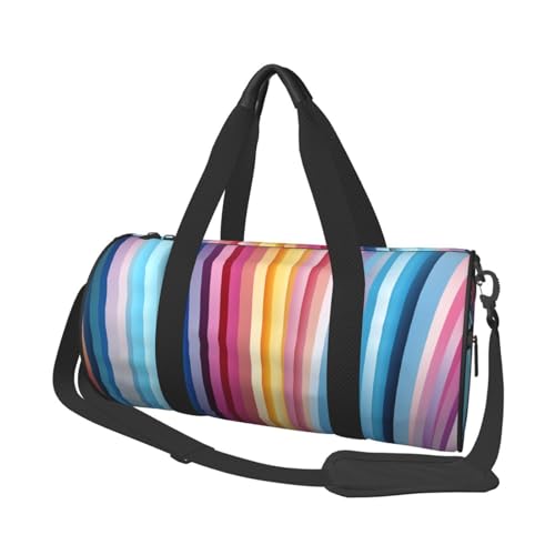 Turnbeutel, Reisetasche, Damen, Herren, Regenbogenstreifen, Sporttasche, Schwimmen, Fußball, Basketball, Tennis, Regenbogenstreifen, Einheitsgröße, Reisetasche von VducK