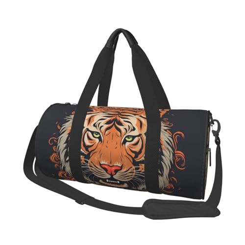 Turnbeutel, Reisetasche, Damen, Herren, grünes Blättermuster, Sporttaschen, Schwimmen, Fußball, Basketball, Tennis, Jahr des Tiger1, Einheitsgröße, Reisetasche von VducK