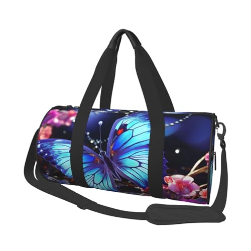 Turnbeutel Reisetasche Damen Herren Beauty Schmetterling Sporttaschen Schwimmen Fußball Basketball Tennis, Beauty Butterfly, Einheitsgröße, Reisetasche von VducK