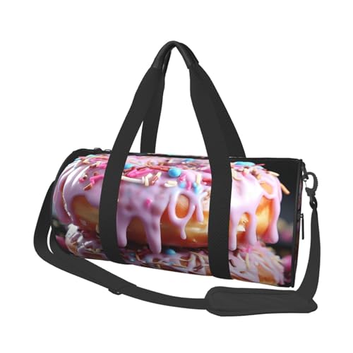 Turnbeutel Reisetasche Damen Herren Beauty Schmetterling Sporttaschen Schwimmen Fußball Basketball Tennis, Verlockende Donuts, Einheitsgröße, Reisetasche von VducK