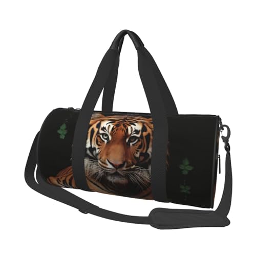 Turnbeutel Reisetasche Damen Herren mit Tiger und Pfoten Sporttaschen Schwimmen Fußball Basketball Tennis, Mit Tiger und Pfoten, Einheitsgröße, Reisetasche von VducK