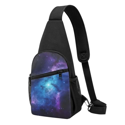 Umhängetasche für Damen, Bauchtasche, Galaxie, Brusttasche, Tagesrucksack für Wandern, Reisen, Bauchtasche, Blau, Blue Galaxy, Einheitsgröße von VducK