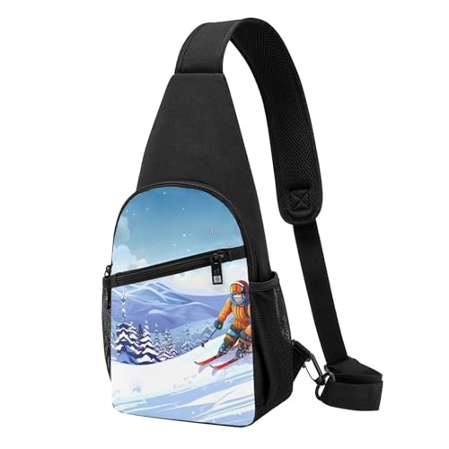 Umhängetasche für Damen, Bauchtasche, Lippen, Brusttasche, Tagesrucksack für Wandern, Reisen, Hüfttasche, Skifahren im Winter, Einheitsgröße von VducK