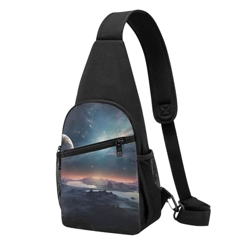 Umhängetasche für Damen, Bauchtasche, Lippen, Brusttasche, Tagesrucksack für Wandern, Reisen, Hüfttasche, Wunderbares Universum, Einheitsgröße von VducK