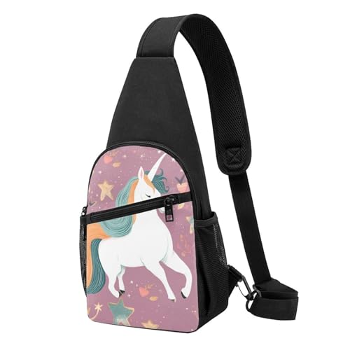 Umhängetasche für Damen, Bauchtasche, Zebramuster, Brusttasche, Tagesrucksack für Wandern, Reisen, Hüfttasche, Du bist magisch, Einheitsgröße von VducK