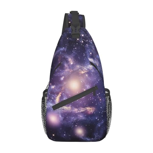 VducK Schultertasche für Damen und Herren, Bengalischer Tiger, Brusttasche, Reise, Bauchtasche, leicht, lässig, Tagesrucksack, Big Galaxy, Einheitsgröße von VducK