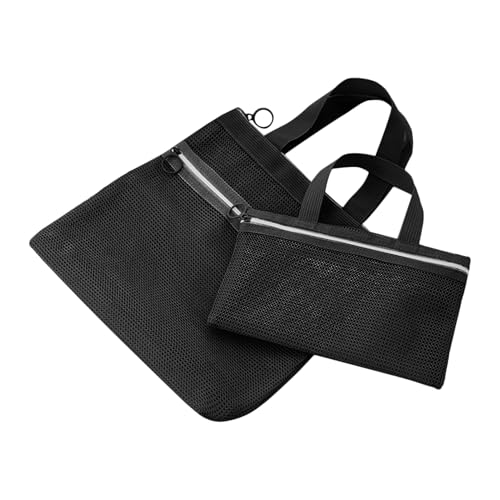 Toiletry Bag, Airplane Cosmetic Mesh Pouch, 10.24x9.45 Inches 2 Pieces Lightweight Zippered Bags, Breathable Design, Carry Handle Pouch for Concert, School, Gym, Work and Travel von Veasbuu