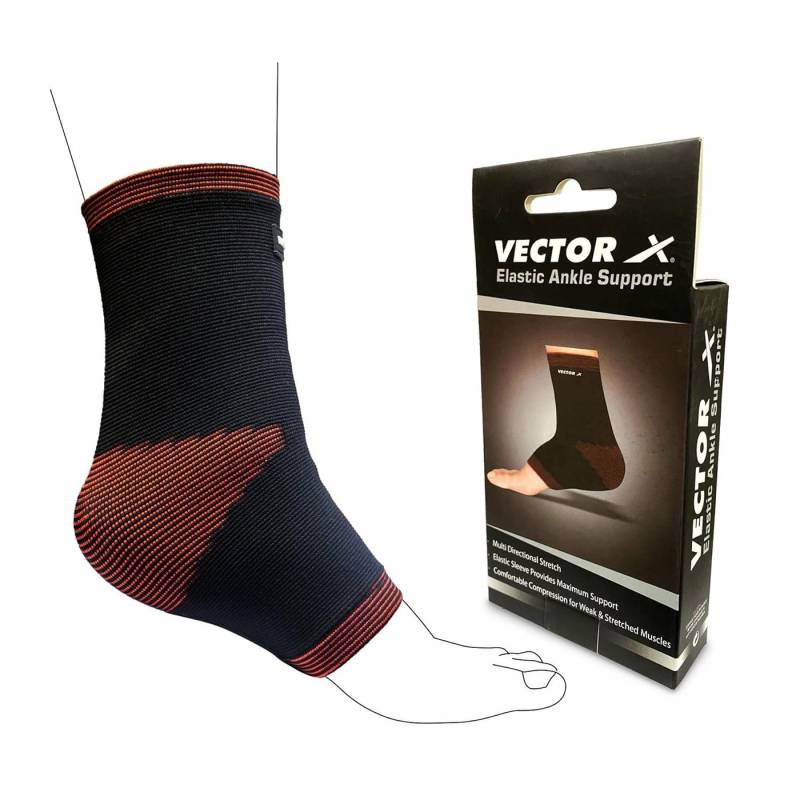 Vector X Sprunggelenkbandage VNS-005 Knöchelbandage, Für Männer & Jungen, Verstauchte Kompression (Verkauf Inhalt: 1 Knöchelstütze, Verstauchtes Knöchel Kompression Ärmel, Ankle Wrap), komfortable Kompression und Unterstützung von Vector X