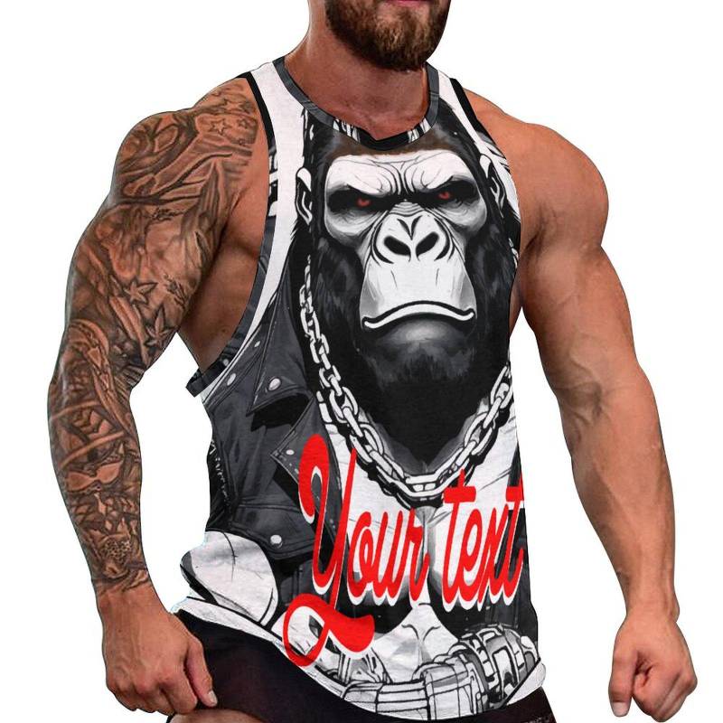 Gym Tshirt Shirt Personalisierte Tank Top Männer Benutzerdefinierte Tanktop Geschenk T-Shirt Ihr Text von VectorMerchShop