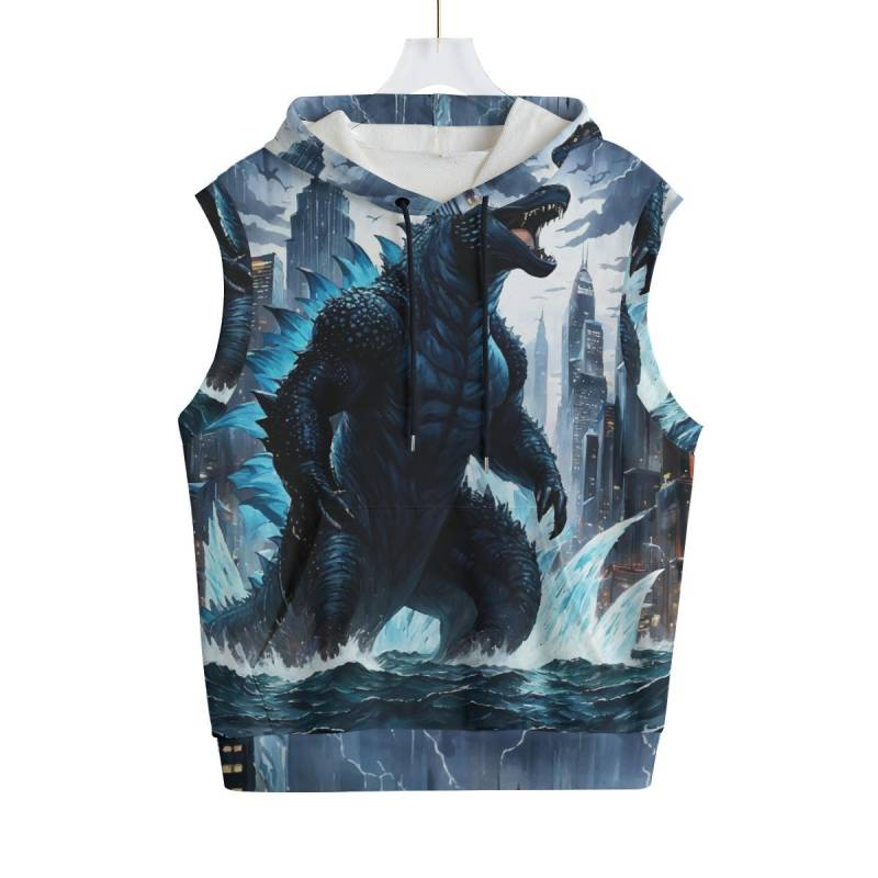 Mit Kapuze Weste Godzilla Geschenk Gojira Hoodie Sweatshirt von VectorMerchShop