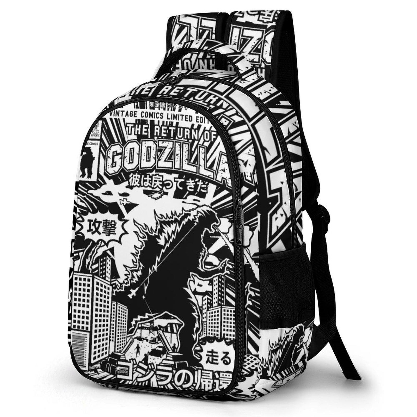 Personalisierte Godzilla Rucksack Polyester Schultasche von VectorMerchShop