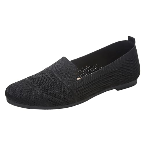 Vectry Damenschuhe, ethnische Freizeitschuhe, Sommermode, hohl, atmungsaktiv, Flacher Absatz, weiche Sohle, Freizeitschuhe Damen Sneaker Schuhe Schwarz (Black, 39) von Vectry