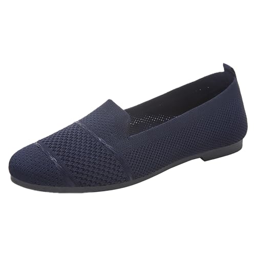 Vectry Damenschuhe, ethnische Freizeitschuhe, Sommermode, hohl, atmungsaktiv, Flacher Absatz, weiche Sohle, Freizeitschuhe Damen Sneaker Schuhe Schwarz (Blue, 40) von Vectry