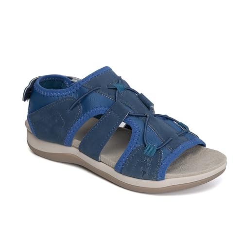 Vectry Lady Summer Sandals im Sommer zwei Paar Casual Comfort und klassische, nicht schlupfende Flachschuhe schwarze lässige Sportsandalen (Green, 44) von Vectry