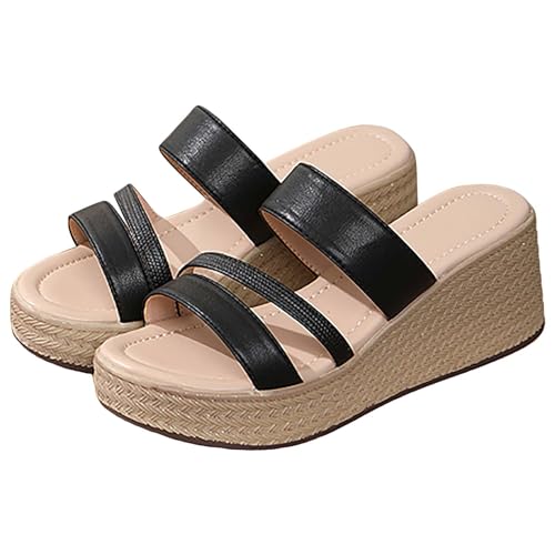 Vectry Ricosta Pepino Sandalen Adiletten Damen 39 Gartenschuhe Frauen Strand Slope Heel Hausschuhe Hohl Casual Hausschuhe Slope Bottom Schuhe Retro Sandalen Damenschuhe Winter Schwarz Größe 40 von Vectry