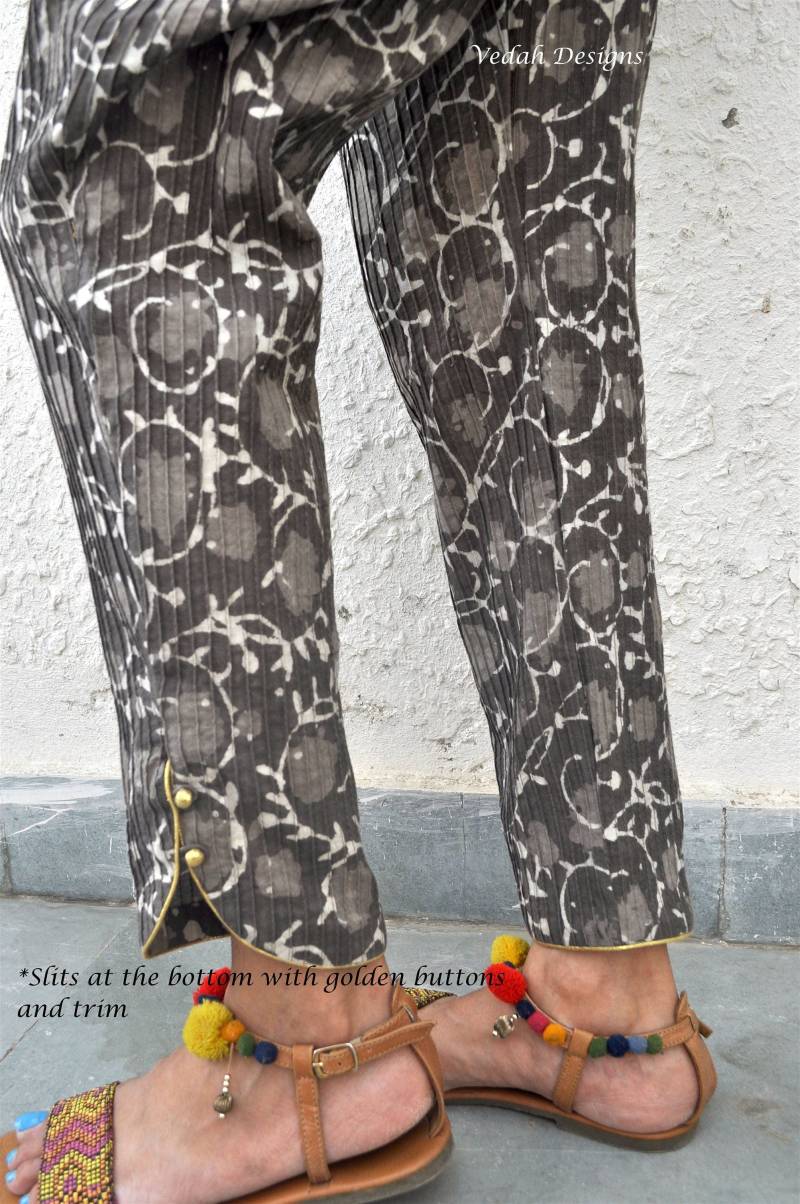 Auf Bestellung Florale Blockprint Hose Baumwolle Pintuck Pyjama Boho von VedahDesigns