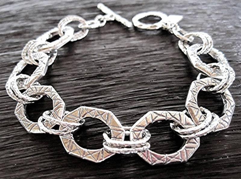 Großes Sterling Silber Designer Statement Armband | Mehrere Längen Erhältlich | N von VedeliDesigns