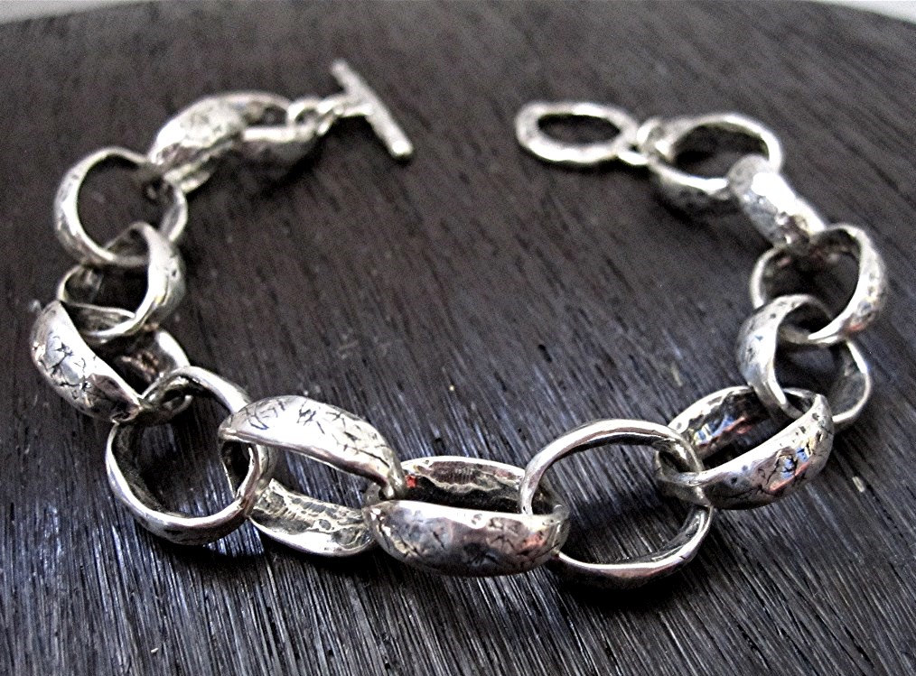 Handgefertigtes Sterling Silber Gliederarmband | Mehrere Längen Erhältlich | N Handgefertigtes Sterling Silber Gliederarmband | Mehrere Längen Erhältlich | N von VedeliDesigns