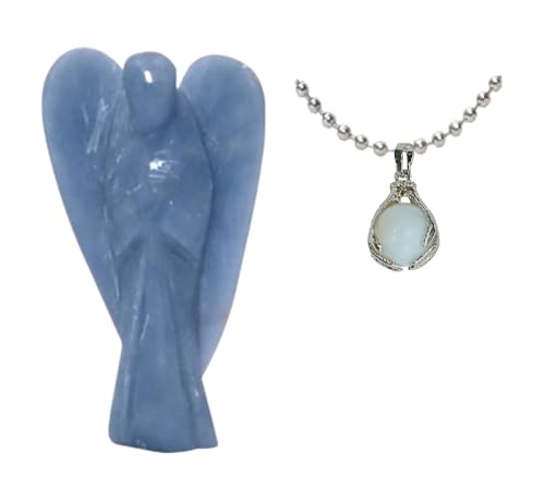 Vediknectar® Handanhänger für Damen religiöser Schmuck handgeschnitzter Kristallengel dekorative Skulpturen Heilstein Chakra-Anhänger Feng Shui natürlicher Edelstein spirituelle Geschenke von Vediknectar