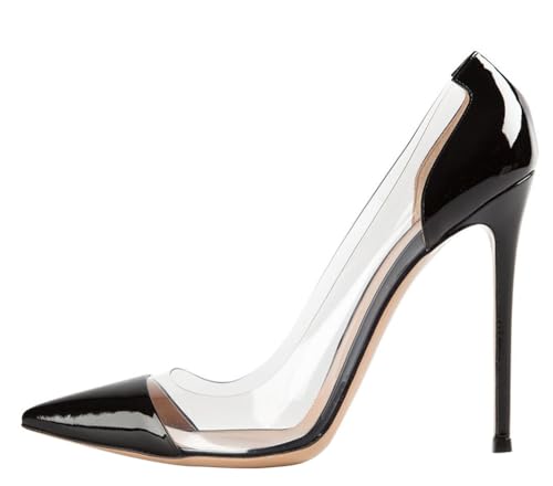 Veelau Meieer Damen High Heels Spitze Pumps Lack Transparente Stöckelschuhe Stiletto Damenschuhe Schwarz 41 EU Veelau Meieer Damen High Heels Spitze Pumps Lack Transparente Stöckelschuhe Stiletto Damenschuhe Schwarz 41 EU von Veelau Meieer