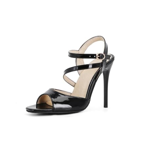 Veelau Meieer Damen Sandaletten Riemchensandalen Stiletto High Heel Sandalen mit Knöchelriemen und Schnalle Schwarz 47 EU Veelau Meieer Damen Sandaletten Riemchensandalen Stiletto High Heel Sandalen mit Knöchelriemen und Schnalle Schwarz 47 EU von Veelau Meieer