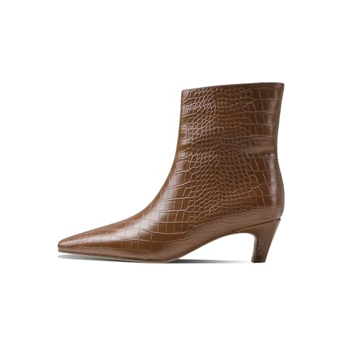 Veelau Meieer Damen Stiefeletten Snip Toe Ankle Boots mit Kitten-Heel Tiermuster Kurzschaft Stiefel Braun 39 EU Veelau Meieer Damen Stiefeletten Snip Toe Ankle Boots mit Kitten-Heel Tiermuster Kurzschaft Stiefel Braun 39 EU von Veelau Meieer