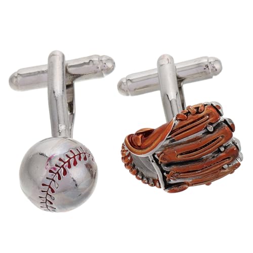 Veemoon 1 Paar Baseballhandschuh Manschettenknöpfe Baseball Tor Manschettenknöpfe Kleine Manschettenknöpfe Für Kleidung Manschettenknöpfe Mit Baseball Motiven Verzierung Kostüm von Veemoon
