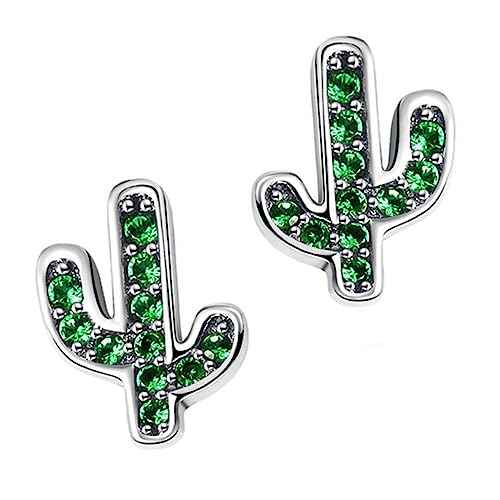 Veemoon Kaktus Ohrringe Für Frauen Mädchen Silberohrring Kaktusohr Feine Verarbeitung Auffälliger Ohrschmuck Für Partys Tänze von Veemoon