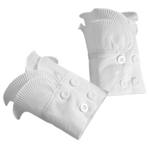 Veemoon 1 Paar Damen Armbündchen Abnehmbare Fake Ärmel für Hochzeitskleider Lolita Accessoires Verstellbar Atmungsaktiv Klassischer Look für Outfit von Veemoon