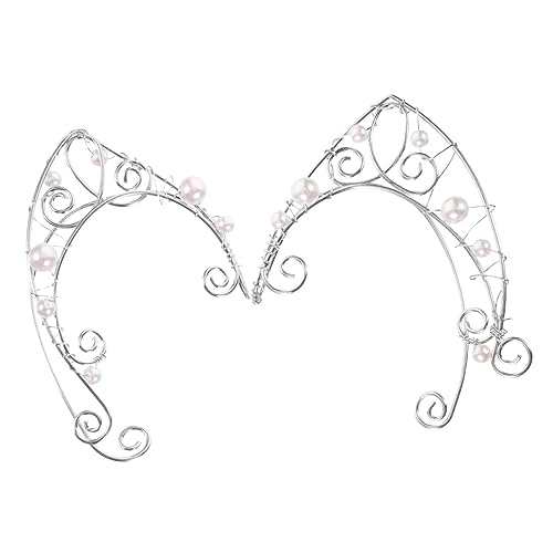 Veemoon Perlen Ohrmanschetten Für Damen Ohrclips Mit Kunstperlen Für Mädchen Statement-ohrschmuck Aus Schlichtes Ohrdekor Für Teenager Modische Ohrringe Zum Tragen von Veemoon