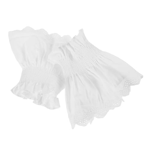 Veemoon Elegante Spitzen-handmanschetten Fake-ärmel Für Damen Gerüschte Spitzen-handmanschetten Elastische Armbänder Für Ihr Outfit von Veemoon