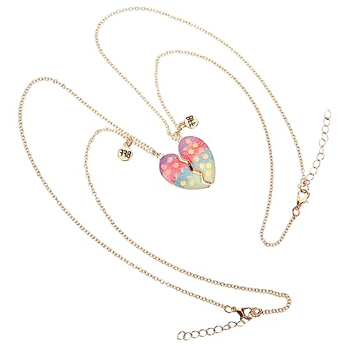 Veemoon Passende Halsketten Herz Design Halsketten Mit Bunter Pailletten Für Liebende Und Partner Für Valentinstag Und Beziehungsgeschenke von Veemoon