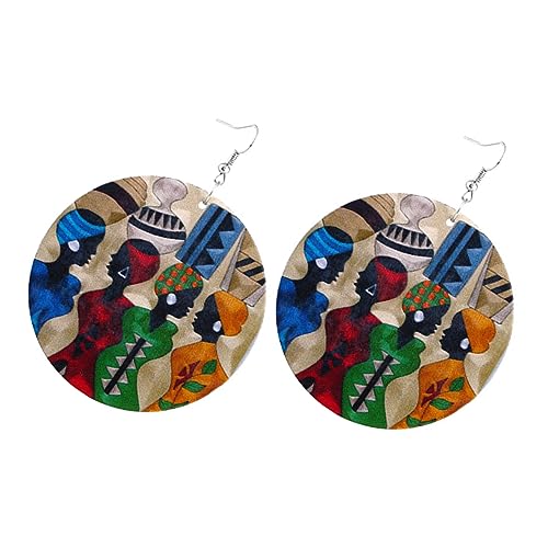 Veemoon Holzohrringe Für Frauen Handgefertigt Afrikanisches Design Boho Stil Einzigartiger Schmuck Für Sommerstrand Geburtstag Festival Und Mehr von Veemoon