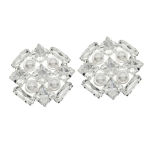 Veemoon 1 Paar Hollow Out Rhinestone Schuhclips für Damen Schuhschmuck Buckle für Abendkleidung Passend für Pumps Sandalen Stiefel Leicht Tragbar Funkelnde Verzierungen von Veemoon