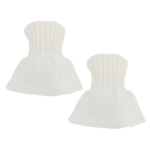 Veemoon Gestrickte Manschetten 1 Paar Dekorative Gerüschte Falsche Ärmel Für Damen Weich Warm Modisches Strickärmel-accessoire Für Den Alltag von Veemoon