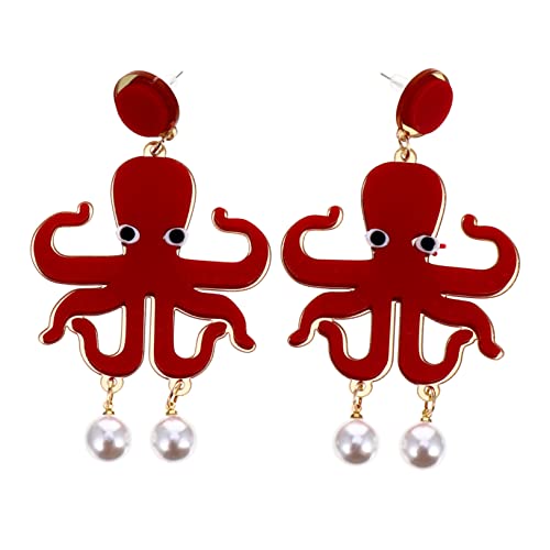 Veemoon 1 Paar Perlenohrringe Fallen Krake Süße Tierische Ohrringe Mode Ohrringe Schmuck Kreative Frau Ohrtropfen Ohrtropfen- -thema Ohrschmuck Ohrentropfen Perlentieranhänger Acryl Veemoon 1 Paar Perlenohrringe Fallen Krake Süße Tierische Ohrringe Mode Ohrringe Schmuck Kreative Frau Ohrtropfen Ohrtropfen- -thema Ohrschmuck Ohrentropfen Perlentieranhänger Acryl von Veemoon