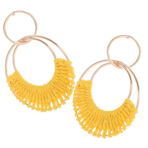 Veemoon 1 Paar Raffia Ohrringe für Frauen Handgefertigte Geometrische Creolen Leicht Tragbar Strand Sommer Outfits Accessoires Veemoon 1 Paar Raffia Ohrringe für Frauen Handgefertigte Geometrische Creolen Leicht Tragbar Strand Sommer Outfits Accessoires von Veemoon