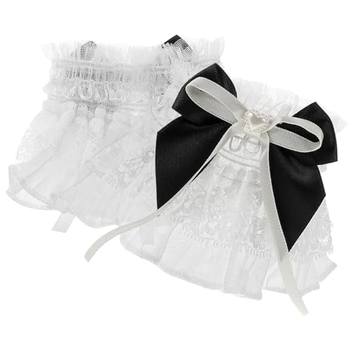 Veemoon 1paar Lolita Spitzenhandschuhe Rüschige Handgelenkmanschetten Für Damen Elastische Blumenmuster Für Hochzeiten Und Halloween Vielseitiges Accessoire Für Besondere Anlässe von Veemoon