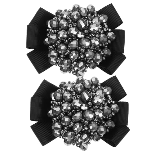 Veemoon 1 Paar Schuhclips mit Schleifen Design für Hochzeit Abnehmbare Schuhschnallen mit Kristallen Pumps Schuhe Vielseitiges Schuhzubehör für Frauen von Veemoon